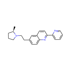 C[C@@H]1CCCN1CCc1ccc2nc(-c3ccccn3)ccc2c1 ZINC000038540266