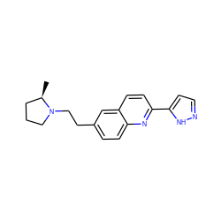 C[C@@H]1CCCN1CCc1ccc2nc(-c3ccn[nH]3)ccc2c1 ZINC000049035612