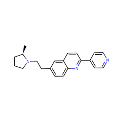 C[C@@H]1CCCN1CCc1ccc2nc(-c3ccncc3)ccc2c1 ZINC000049035539