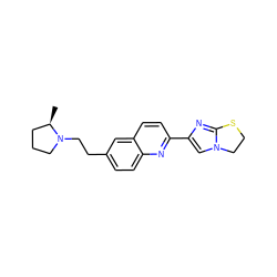 C[C@@H]1CCCN1CCc1ccc2nc(-c3cn4c(n3)SCC4)ccc2c1 ZINC000049112382