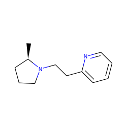 C[C@@H]1CCCN1CCc1ccccn1 ZINC000029130475