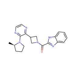 C[C@@H]1CCCN1c1nccnc1C1CN(C(=O)c2nc3ccccc3[nH]2)C1 ZINC000144713951