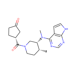 C[C@@H]1CCN(C(=O)[C@@H]2CCC(=O)C2)C[C@@H]1N(C)c1ncnc2[nH]ccc12 ZINC000038444250