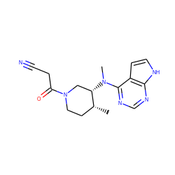 C[C@@H]1CCN(C(=O)CC#N)C[C@@H]1N(C)c1ncnc2[nH]ccc12 ZINC000003818808