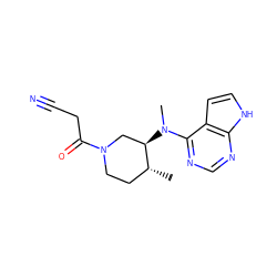 C[C@@H]1CCN(C(=O)CC#N)C[C@H]1N(C)c1ncnc2[nH]ccc12 ZINC000013974879