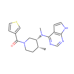 C[C@@H]1CCN(C(=O)c2ccsc2)C[C@@H]1N(C)c1ncnc2[nH]ccc12 ZINC000066258849