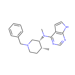 C[C@@H]1CCN(Cc2ccccc2)C[C@@H]1N(C)c1ncnc2[nH]ccc12 ZINC000038847049