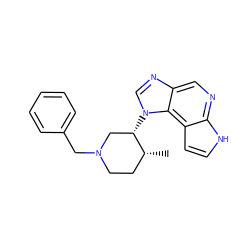 C[C@@H]1CCN(Cc2ccccc2)C[C@@H]1n1cnc2cnc3[nH]ccc3c21 ZINC000095580005