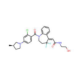 C[C@@H]1CCN(c2ccc(C(=O)N3CCC(F)(F)/C(=C\C(=O)NCCO)c4ccccc43)c(Cl)c2)C1 ZINC000045387196