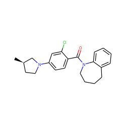 C[C@@H]1CCN(c2ccc(C(=O)N3CCCCc4ccccc43)c(Cl)c2)C1 ZINC000013835110