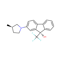 C[C@@H]1CCN(c2ccc3c(c2)[C@](O)(C(F)(F)F)c2ccccc2-3)C1 ZINC000144779958