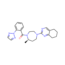 C[C@@H]1CCN(c2ncc3c(n2)CCCC3)CCN1C(=O)c1ccccc1-n1nccn1 ZINC000049036445