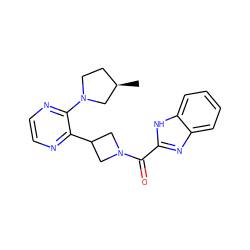 C[C@@H]1CCN(c2nccnc2C2CN(C(=O)c3nc4ccccc4[nH]3)C2)C1 ZINC000143944649