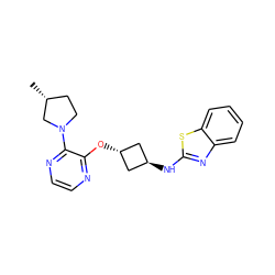 C[C@@H]1CCN(c2nccnc2O[C@H]2C[C@H](Nc3nc4ccccc4s3)C2)C1 ZINC000145986805