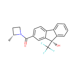 C[C@@H]1CCN1C(=O)c1ccc2c(c1)[C@](O)(C(F)(F)F)c1ccccc1-2 ZINC000144705557