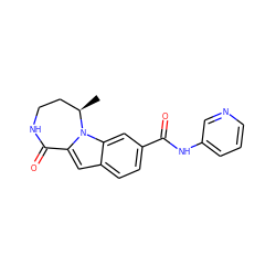 C[C@@H]1CCNC(=O)c2cc3ccc(C(=O)Nc4cccnc4)cc3n21 ZINC000073160540