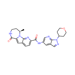 C[C@@H]1CCNC(=O)c2cc3ccc(C(=O)Nc4cnc5c(cnn5C5CCOCC5)c4)nc3n21 ZINC000148487141