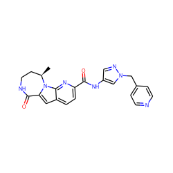 C[C@@H]1CCNC(=O)c2cc3ccc(C(=O)Nc4cnn(Cc5ccncc5)c4)nc3n21 ZINC000072315084