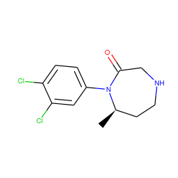 C[C@@H]1CCNCC(=O)N1c1ccc(Cl)c(Cl)c1 ZINC000205367837