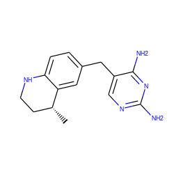 C[C@@H]1CCNc2ccc(Cc3cnc(N)nc3N)cc21 ZINC000029561247