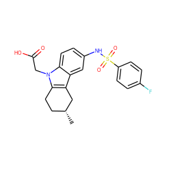 C[C@@H]1CCc2c(c3cc(NS(=O)(=O)c4ccc(F)cc4)ccc3n2CC(=O)O)C1 ZINC000028121867