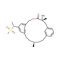 C[C@@H]1CCc2cccc(c2)C[C@@](C)(N)C(=O)OCc2cc(cc(N(C)S(C)(=O)=O)c2)CC1 ZINC000028824415