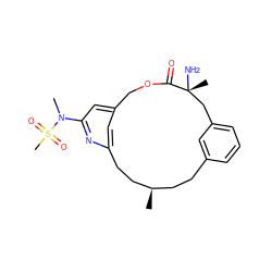 C[C@@H]1CCc2cccc(c2)C[C@@](C)(N)C(=O)OCc2cc(nc(N(C)S(C)(=O)=O)c2)CC1 ZINC000016052369