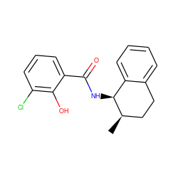 C[C@@H]1CCc2ccccc2[C@@H]1NC(=O)c1cccc(Cl)c1O ZINC000114428734