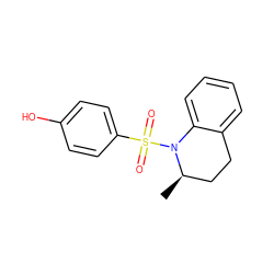 C[C@@H]1CCc2ccccc2N1S(=O)(=O)c1ccc(O)cc1 ZINC000028570330