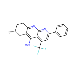 C[C@@H]1CCc2nc3nc(-c4ccccc4)cc(C(F)(F)F)c3c(N)c2C1 ZINC000103168670