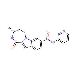 C[C@@H]1CCn2c(cc3ccc(C(=O)Nc4cccnc4)cc32)C(=O)N1 ZINC000073161128