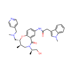 C[C@@H]1CN([C@H](C)CO)C(=O)c2cc(NC(=O)Cc3cn(C)c4ccccc34)ccc2O[C@H]1CN(C)Cc1ccncc1 ZINC000095861957