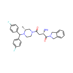 C[C@@H]1CN(C(=O)C[C@H](N)C(=O)N2Cc3ccccc3C2)CCN1C(c1ccc(F)cc1)c1ccc(F)cc1 ZINC000072105280