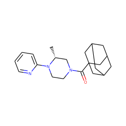 C[C@@H]1CN(C(=O)C23CC4CC(CC(C4)C2)C3)CCN1c1ccccn1 ZINC000096272408