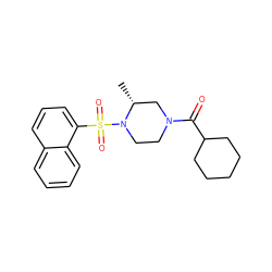 C[C@@H]1CN(C(=O)C2CCCCC2)CCN1S(=O)(=O)c1cccc2ccccc12 ZINC000040423868