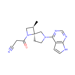 C[C@@H]1CN(C(=O)CC#N)[C@@]12CCN(c1ncnc3[nH]ccc13)C2 ZINC000117625205