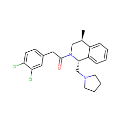 C[C@@H]1CN(C(=O)Cc2ccc(Cl)c(Cl)c2)[C@@H](CN2CCCC2)c2ccccc21 ZINC000013726257