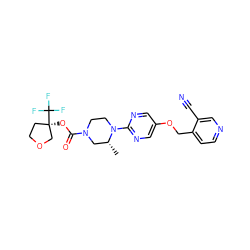 C[C@@H]1CN(C(=O)O[C@@]2(C(F)(F)F)CCOC2)CCN1c1ncc(OCc2ccncc2C#N)cn1 ZINC000169322358