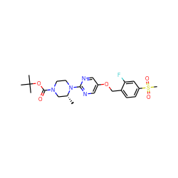 C[C@@H]1CN(C(=O)OC(C)(C)C)CCN1c1ncc(OCc2ccc(S(C)(=O)=O)cc2F)cn1 ZINC000068250889