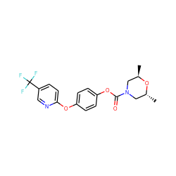 C[C@@H]1CN(C(=O)Oc2ccc(Oc3ccc(C(F)(F)F)cn3)cc2)C[C@@H](C)O1 ZINC000028826679