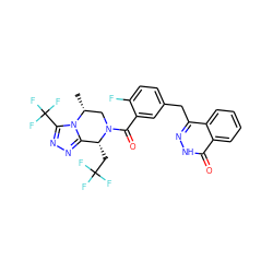 C[C@@H]1CN(C(=O)c2cc(Cc3n[nH]c(=O)c4ccccc34)ccc2F)[C@H](CC(F)(F)F)c2nnc(C(F)(F)F)n21 ZINC000208099961