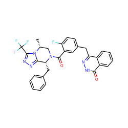 C[C@@H]1CN(C(=O)c2cc(Cc3n[nH]c(=O)c4ccccc34)ccc2F)[C@H](Cc2ccccc2)c2nnc(C(F)(F)F)n21 ZINC000208108113