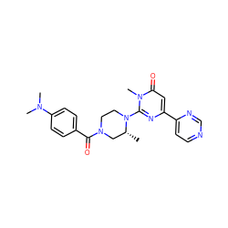 C[C@@H]1CN(C(=O)c2ccc(N(C)C)cc2)CCN1c1nc(-c2ccncn2)cc(=O)n1C ZINC000114417563