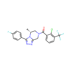 C[C@@H]1CN(C(=O)c2cccc(C(F)(F)F)c2Cl)Cc2nnc(-c3ccc(F)cc3)n21 ZINC000473106851