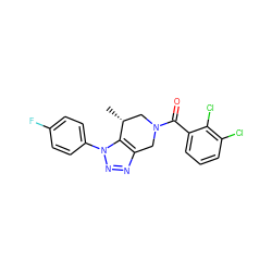 C[C@@H]1CN(C(=O)c2cccc(Cl)c2Cl)Cc2nnn(-c3ccc(F)cc3)c21 ZINC000225979069