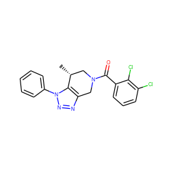 C[C@@H]1CN(C(=O)c2cccc(Cl)c2Cl)Cc2nnn(-c3ccccc3)c21 ZINC000218497710