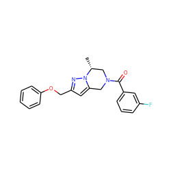 C[C@@H]1CN(C(=O)c2cccc(F)c2)Cc2cc(COc3ccccc3)nn21 ZINC000168078768