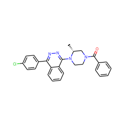 C[C@@H]1CN(C(=O)c2ccccc2)CCN1c1nnc(-c2ccc(Cl)cc2)c2ccccc12 ZINC000049049720