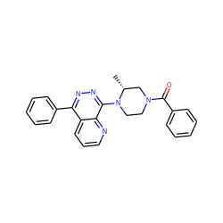 C[C@@H]1CN(C(=O)c2ccccc2)CCN1c1nnc(-c2ccccc2)c2cccnc12 ZINC000058519986