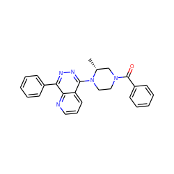 C[C@@H]1CN(C(=O)c2ccccc2)CCN1c1nnc(-c2ccccc2)c2ncccc12 ZINC000058519489